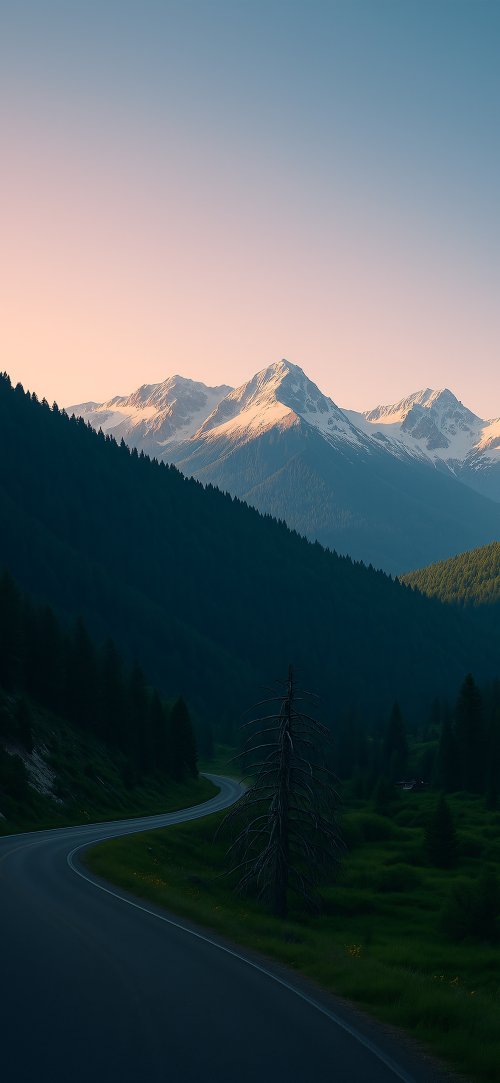Mountain Road at Sunset - Related OpersCraft wallpaper