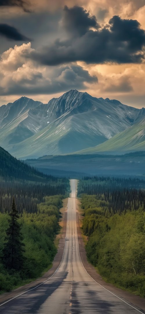 Mountain Road Landscape - Related OpersCraft wallpaper
