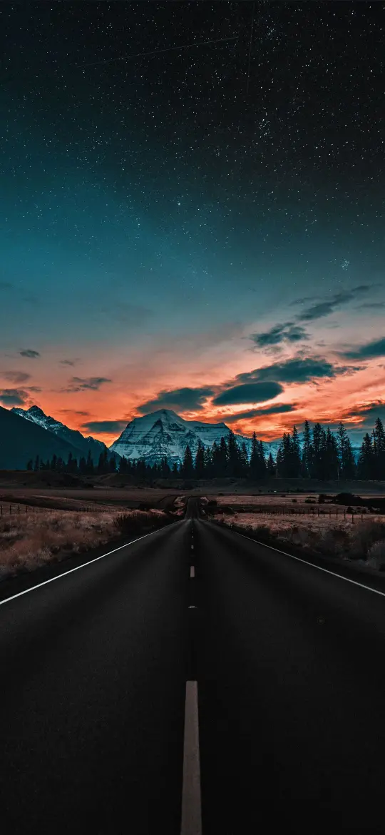 Mountain Road Starry Night - Related OpersCraft wallpaper