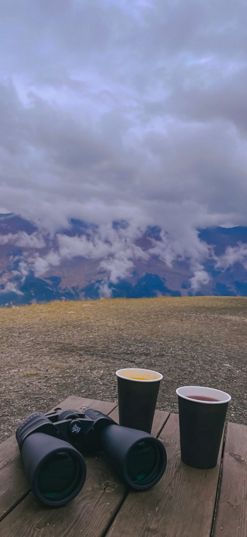 Mountain View Binoculars Coffee - Related Darkify wallpaper