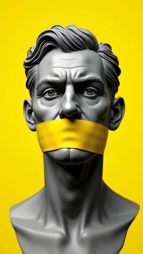 Muzzled Man Sculpture - dope Wallpaper