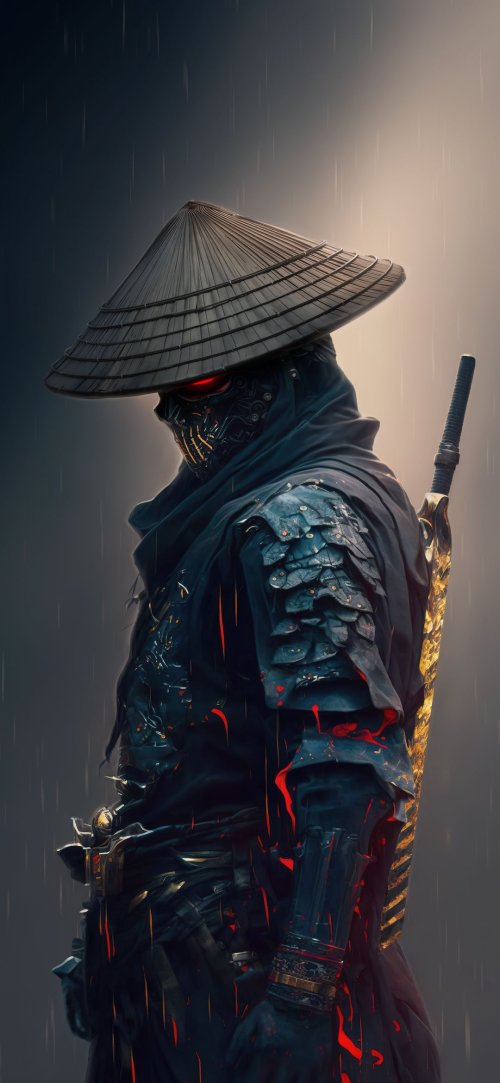 Mysterious Samurai in Rain - Related OpersCraft wallpaper