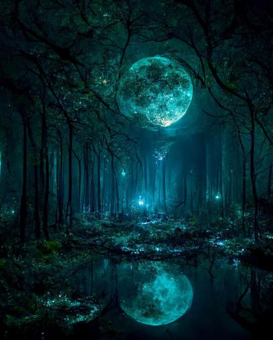 Mystic Moonlight Forest - Related StockWalls wallpaper
