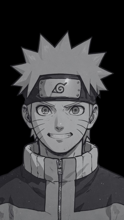 Naruto Grayscale Portrait