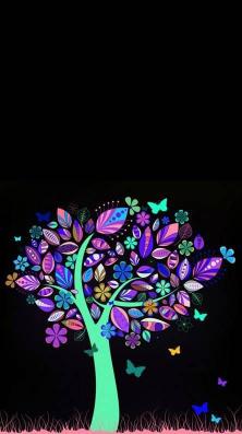 Neon Butterfly Tree - Related OpersCraft wallpaper