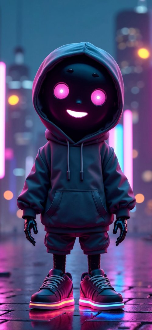 Neon Cyberpunk Character - Related StockWalls wallpaper