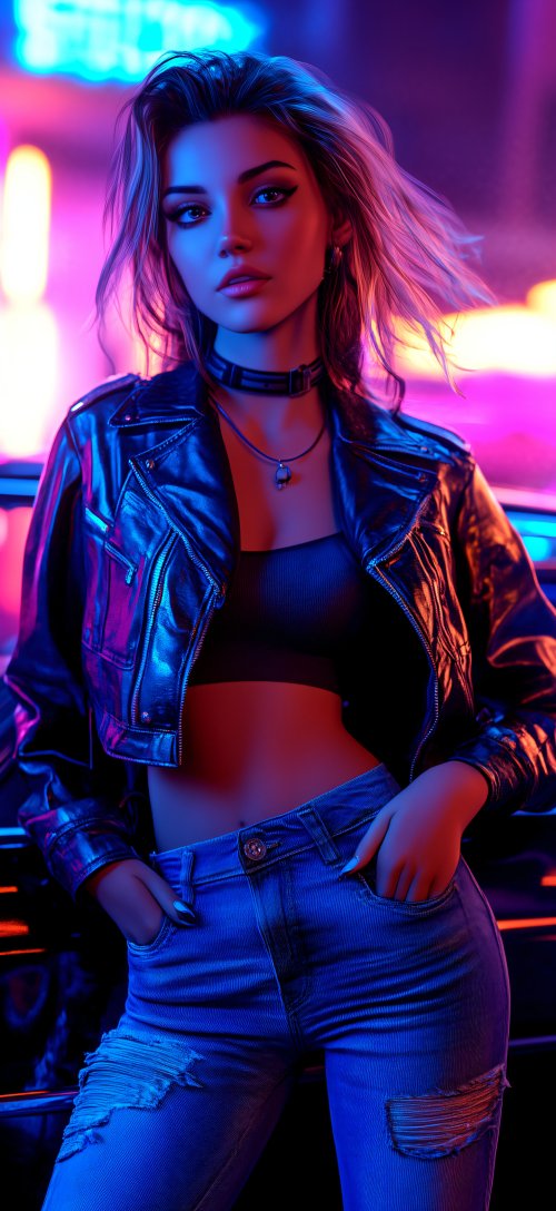 Neon Cyberpunk Girl