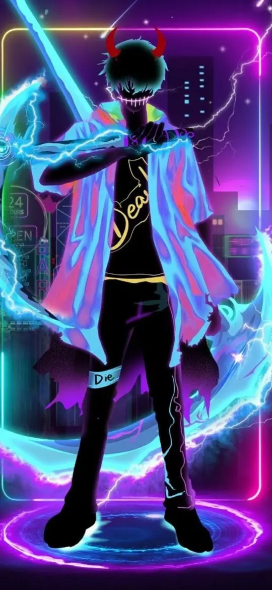 Neon Devil Samurai - Related OpersCraft wallpaper