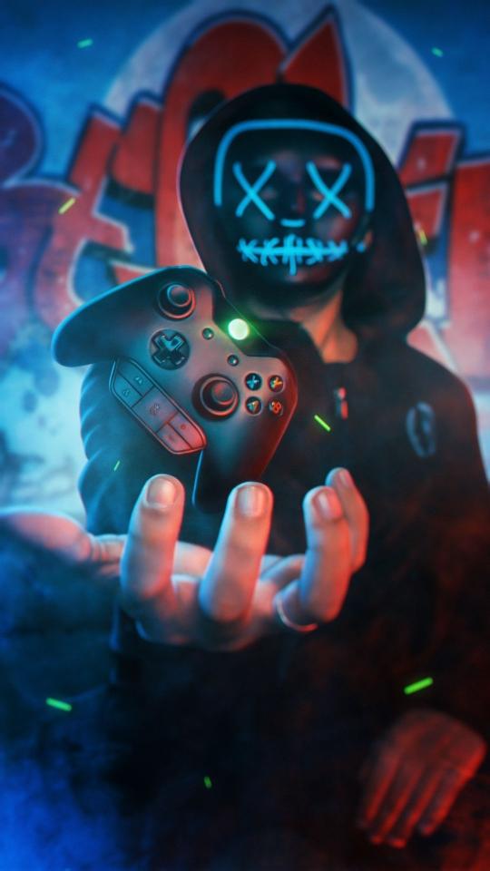 Neon Gamer Controller - Related Tablet wallpaper