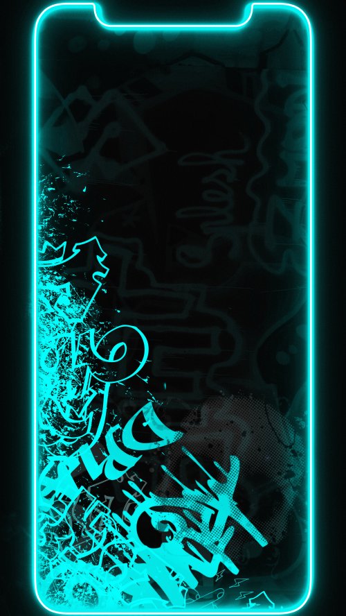 Neon Graffiti Phone Frame - graffiti Wallpaper