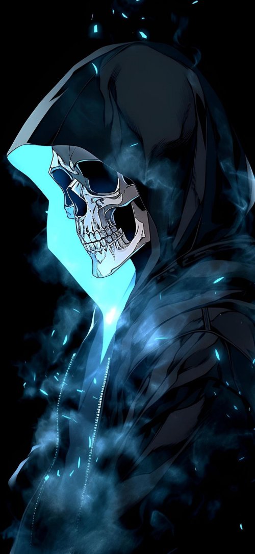 Neon Grim Reaper Skull - Related OpersCraft wallpaper