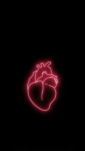 Neon Heart Outline - Related OpersCraft wallpaper