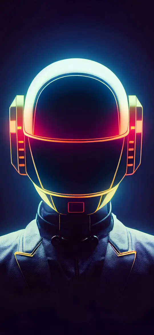 Neon Helmet Portrait - Related StockWalls wallpaper