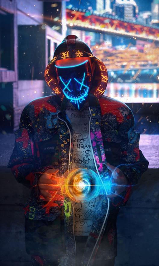 Neon Mask Energy Blast - Related OpersCraft wallpaper