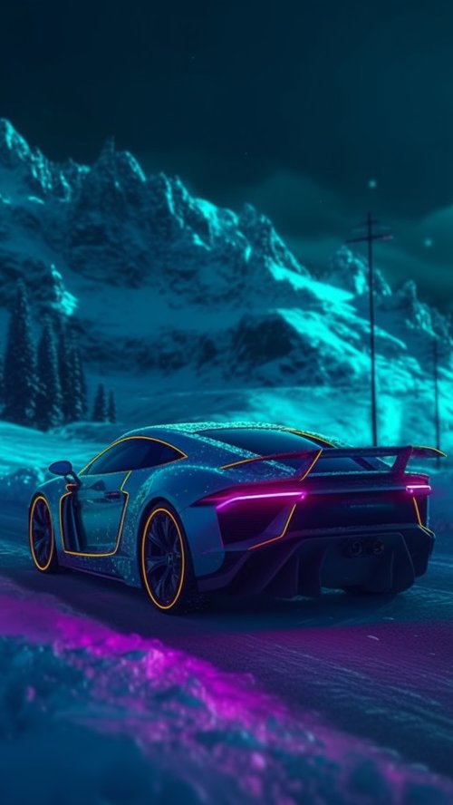 Neon Mountain Drive - Related OpersCraft wallpaper