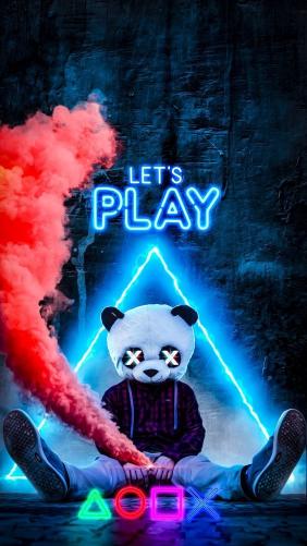 Neon Panda Gamer - Related OpersCraft wallpaper