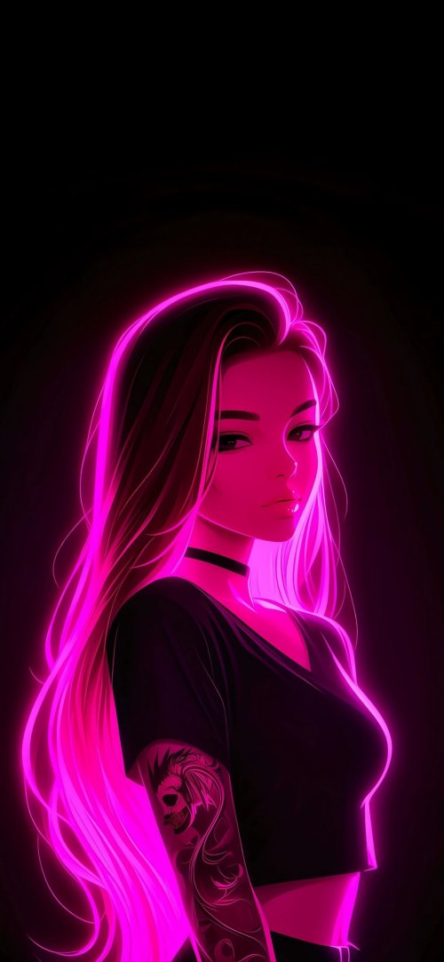 Neon Pink Portrait