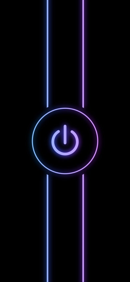 Neon Power Symbol