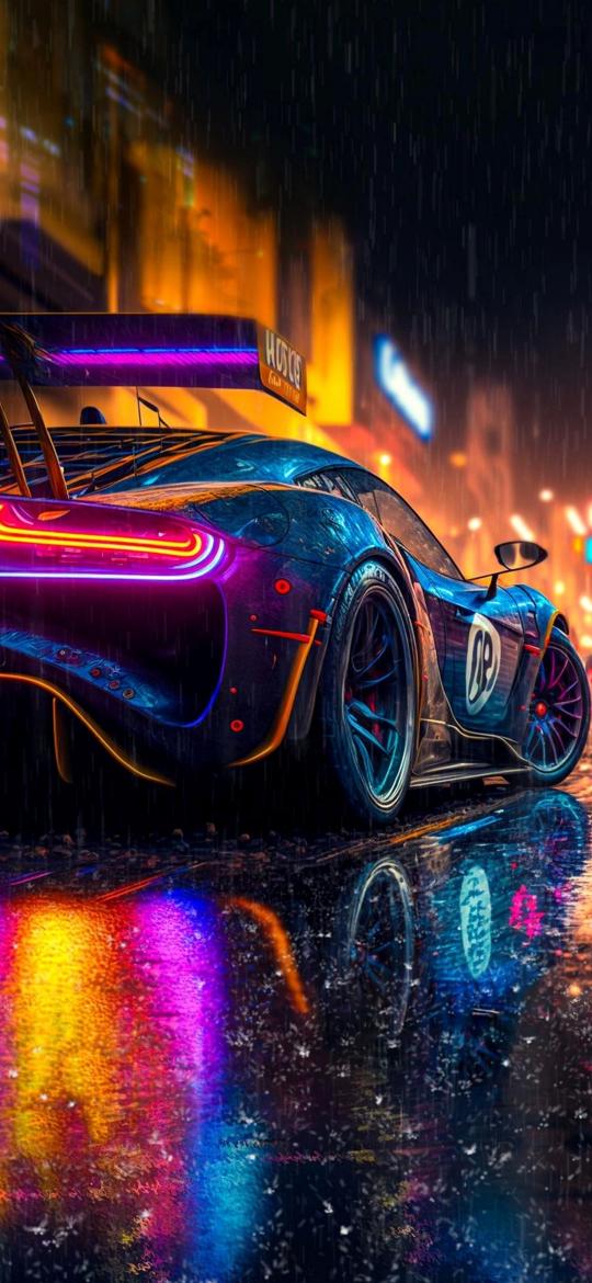 Neon Racer in Rain - Related OpersCraft wallpaper