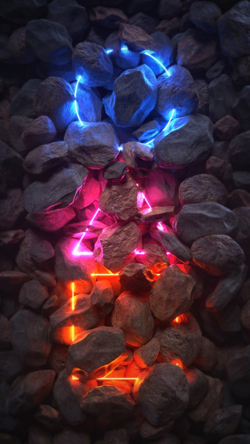 Neon Rock Formation - Related OpersCraft wallpaper