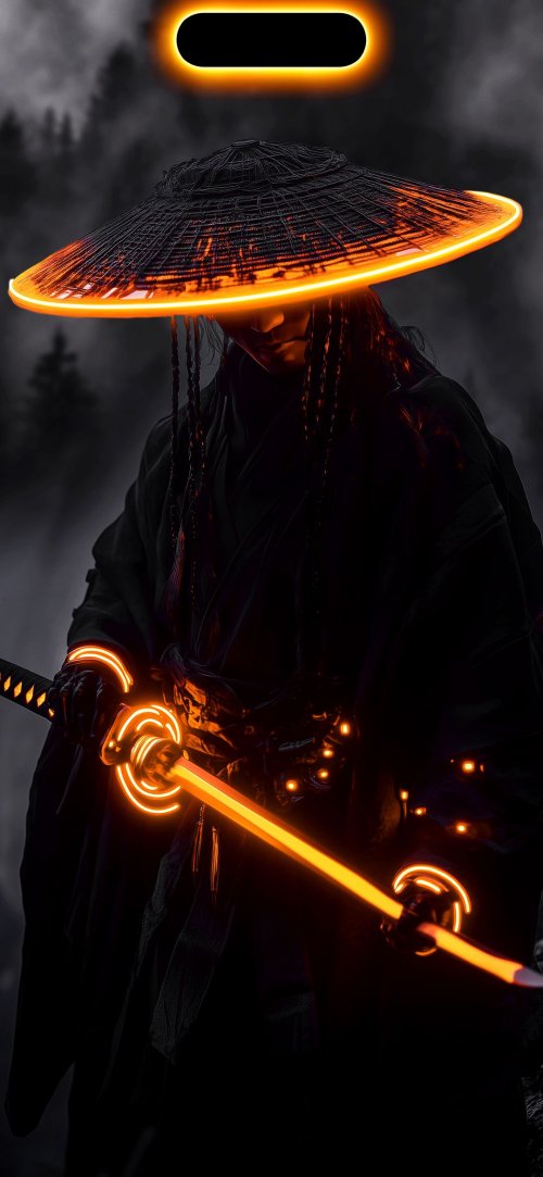 Neon Samurai Warrior - Related OpersCraft wallpaper