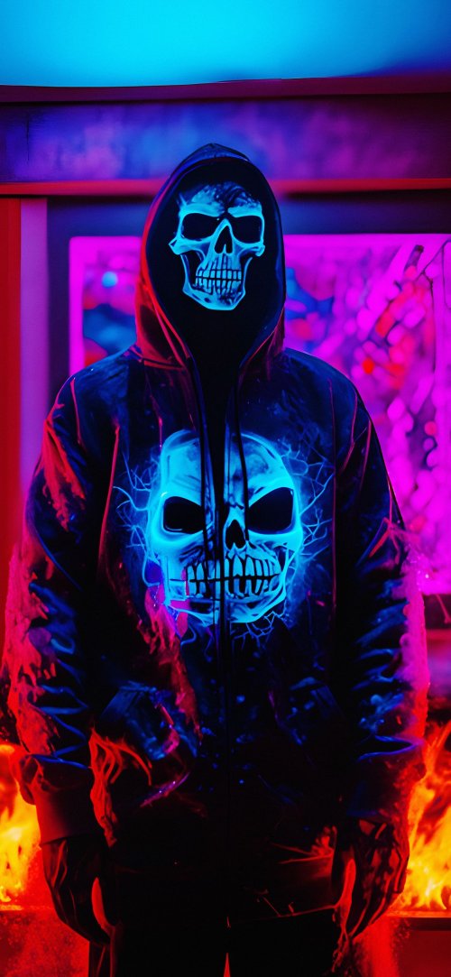 Neon Skull Hoodie