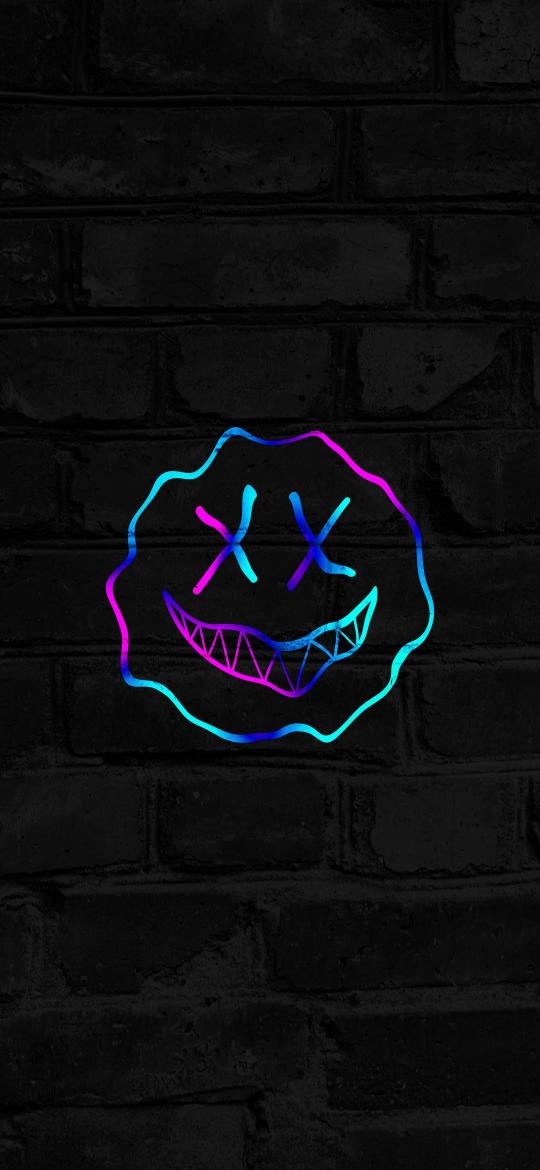 Neon Smiley Brick Wall - Related Tablet wallpaper