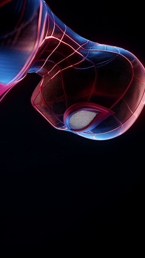 Neon Spider-Man Close-Up - Related StockWalls wallpaper