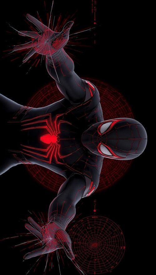 Neon Spider-Man Portrait