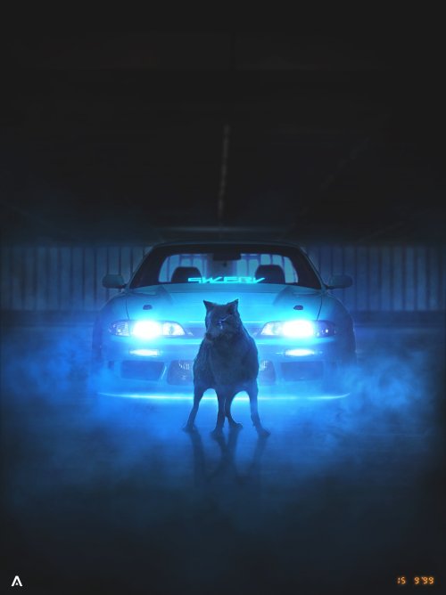 Neon Wolf Car - Related OpersCraft wallpaper