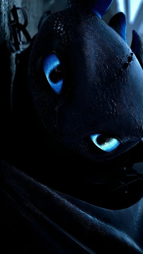 Night Fury Dragon Close-up - character Wallpaper