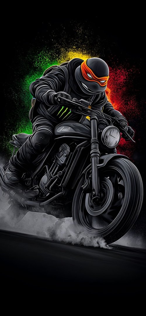 Ninja Turtle Motorcycle Rider