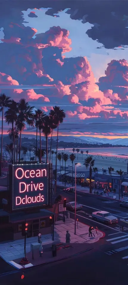 Ocean Drive Sunset - Related StockWalls wallpaper
