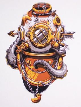 Octopus Diver Helmet Art - Related OpersCraft wallpaper