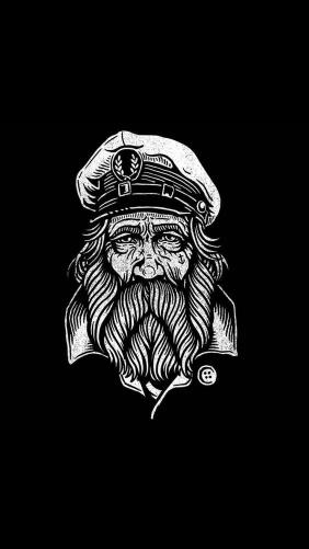 Old Sailor Illustration - vintage Wallpaper