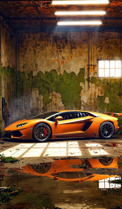 Orange Lamborghini Garage - Related OpersCraft wallpaper