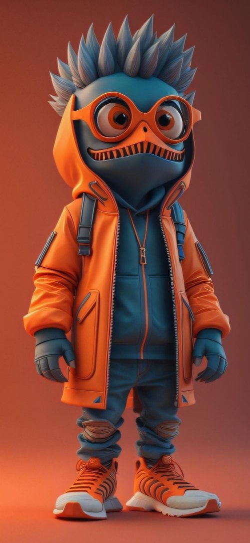 Orange Monster Character