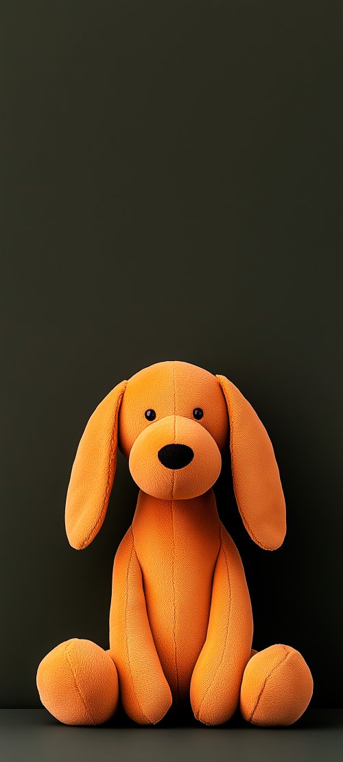 Orange Plush Puppy - animals Wallpaper