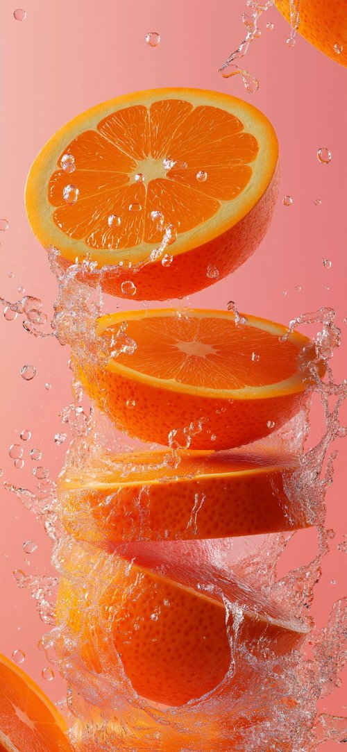 Orange Slices Water Splash - Related Desktop & Laptop wallpaper