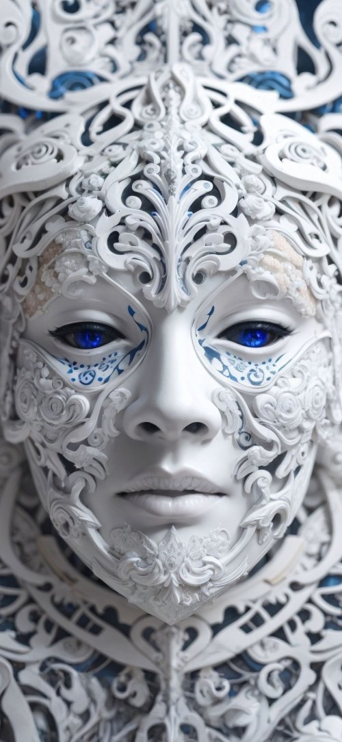 Ornate Mask with Blue Eyes - Related StockWalls wallpaper