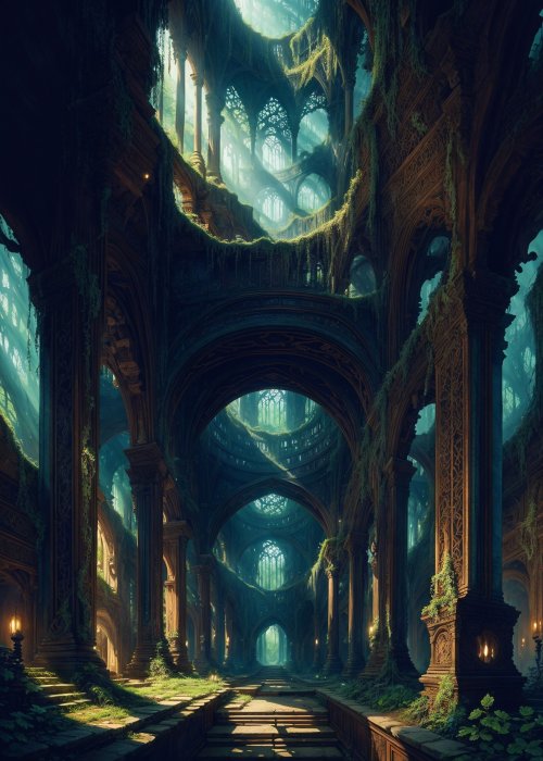 Overgrown Cathedral Ruins - Related OpersCraft wallpaper