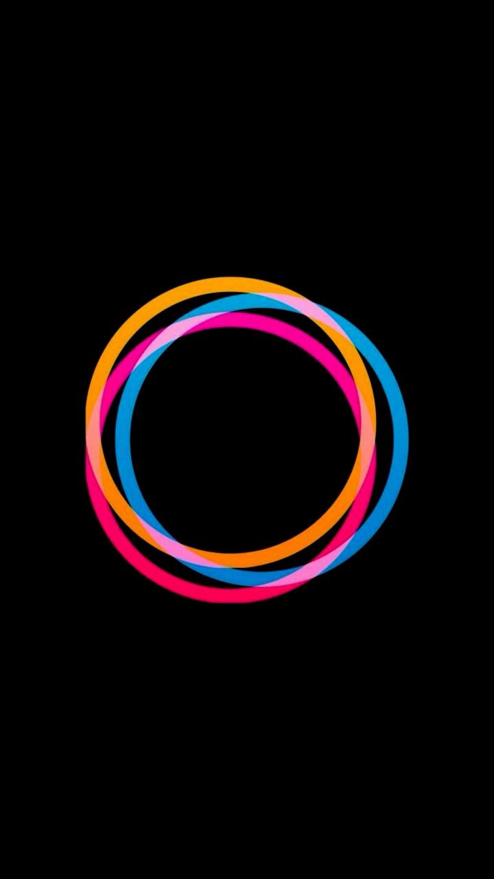 Overlapping Neon Rings