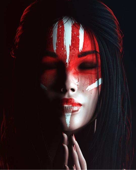 Painted Warrior Woman
