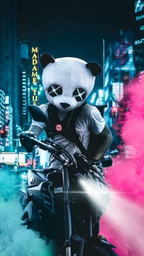 Panda Rider in City - Related OpersCraft wallpaper