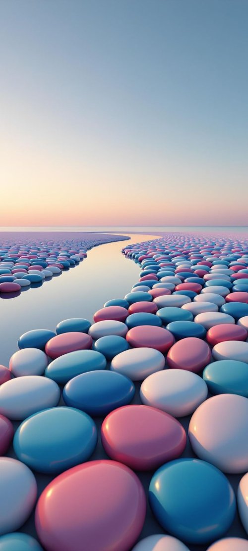 Pastel Pebble Path