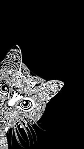 Patterned Cat Silhouette - Related OpersCraft wallpaper
