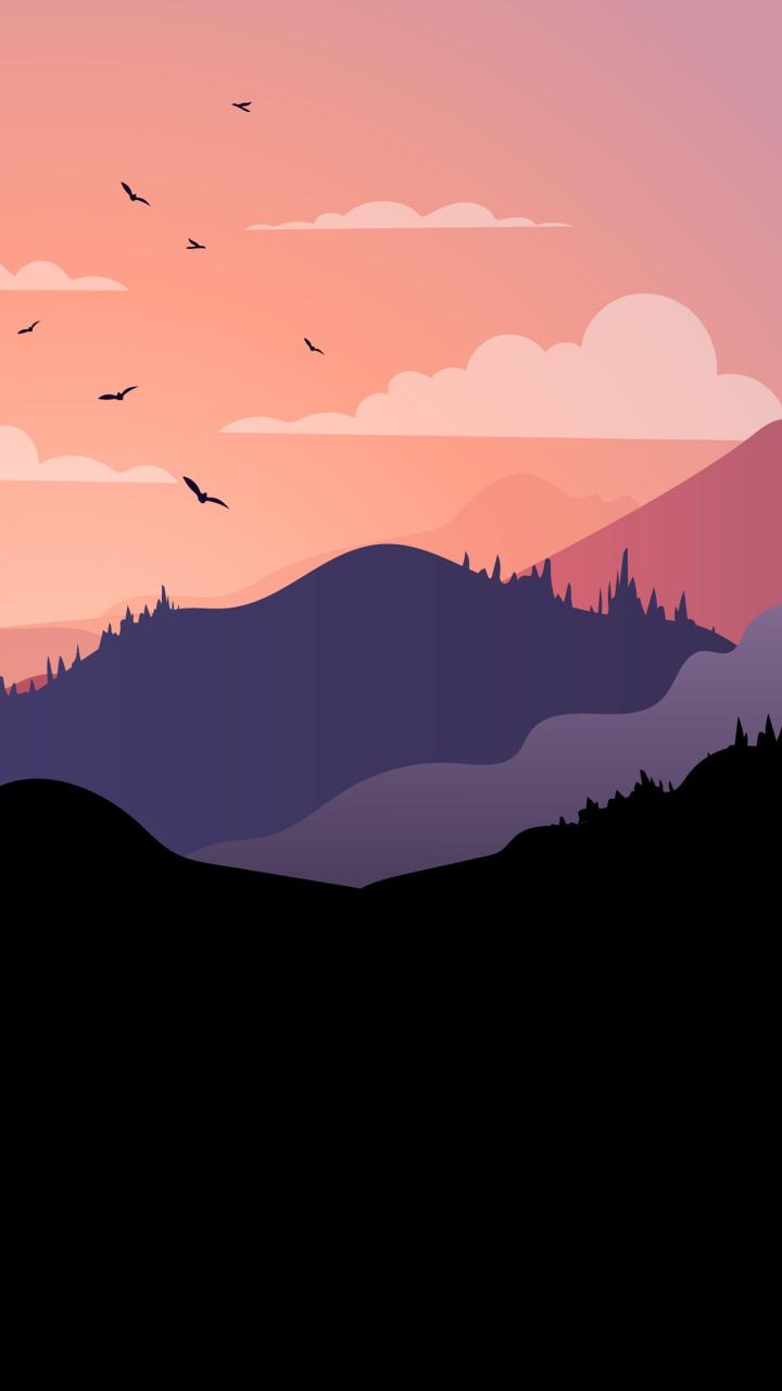 Peaceful Mountain Sunset - Related OpersCraft wallpaper