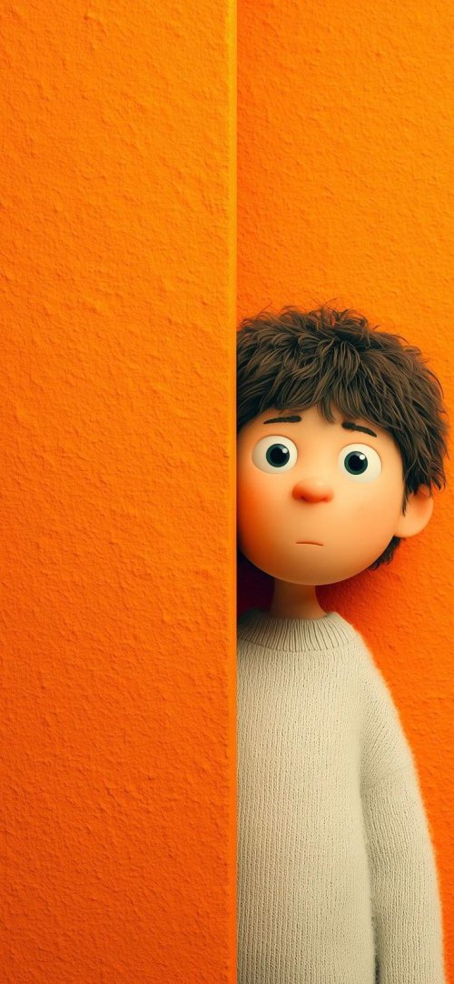 Peeking Boy Orange