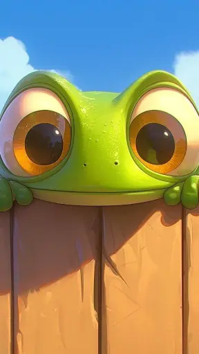 Peeking Frog Cartoon - Related OpersCraft wallpaper