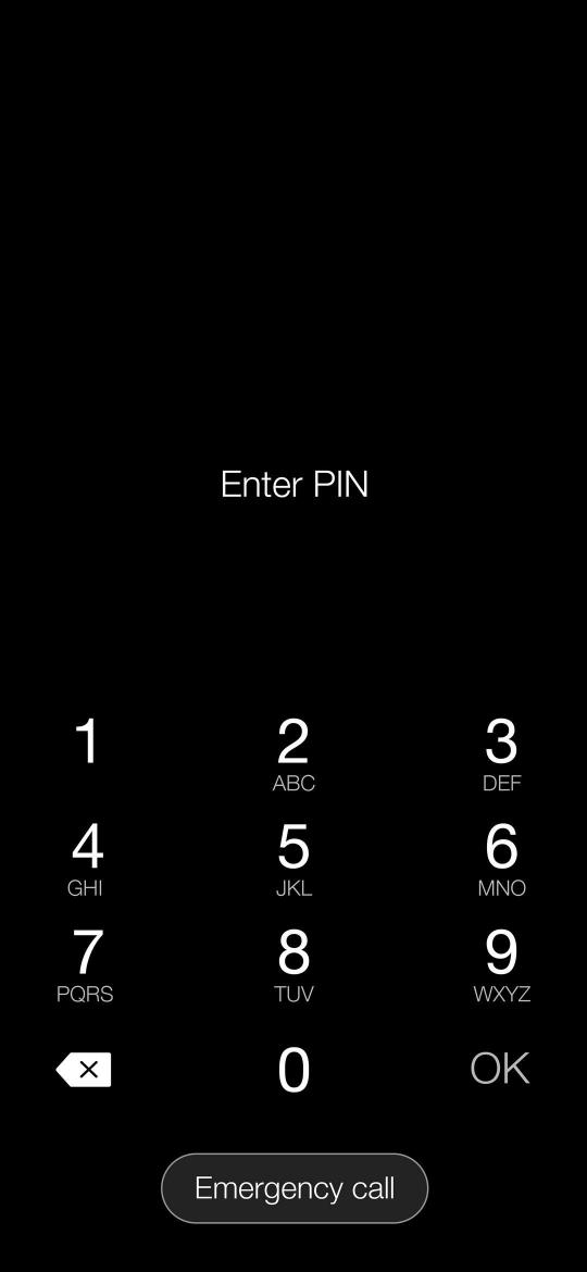 Phone PIN Screen - minimal Wallpaper
